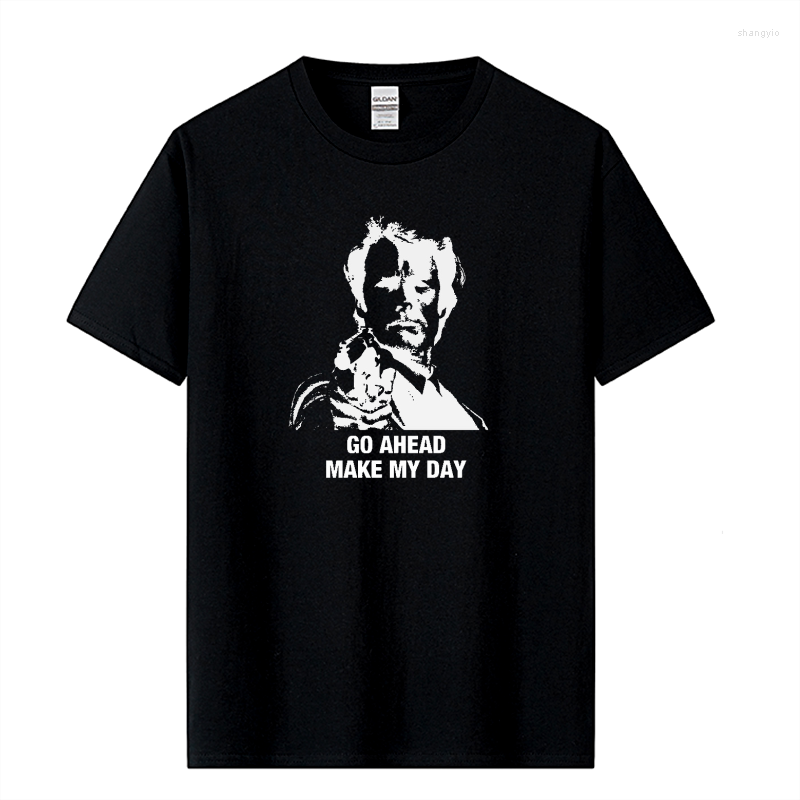 

Men's T-shirts t Go Ahead Make My Day Dirty Clint Eastwood Men Fashion Harajuku Cotton Tees for, D5518w-deepgrey