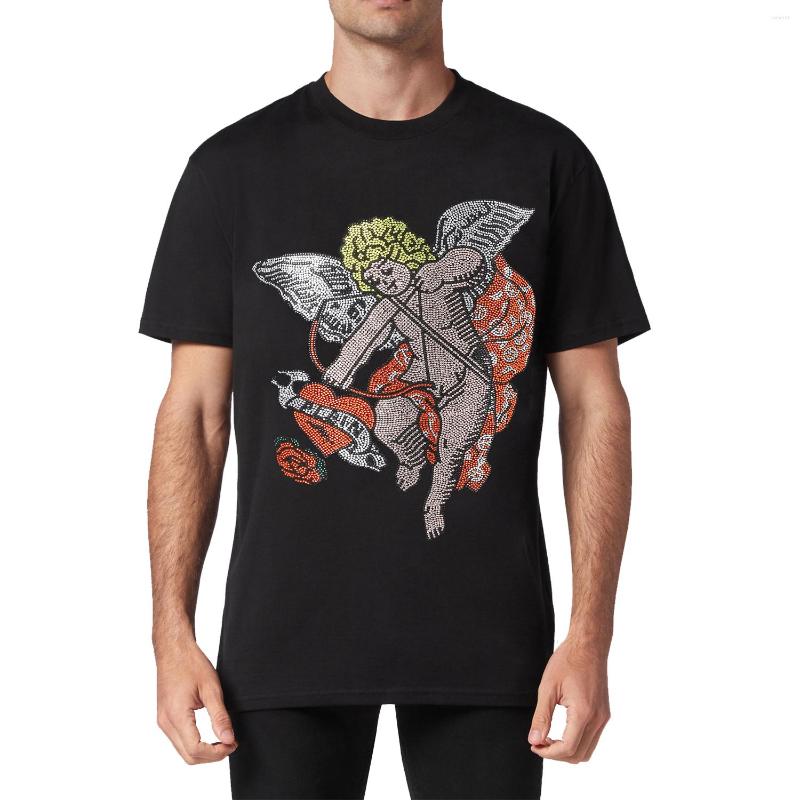 

Men's T Shirts BEAR Men's JERSEY T-SHIRT SS LOVE Classic With Crystals Cotton T-shirts Men Tops Comfortable Tees 937, Black