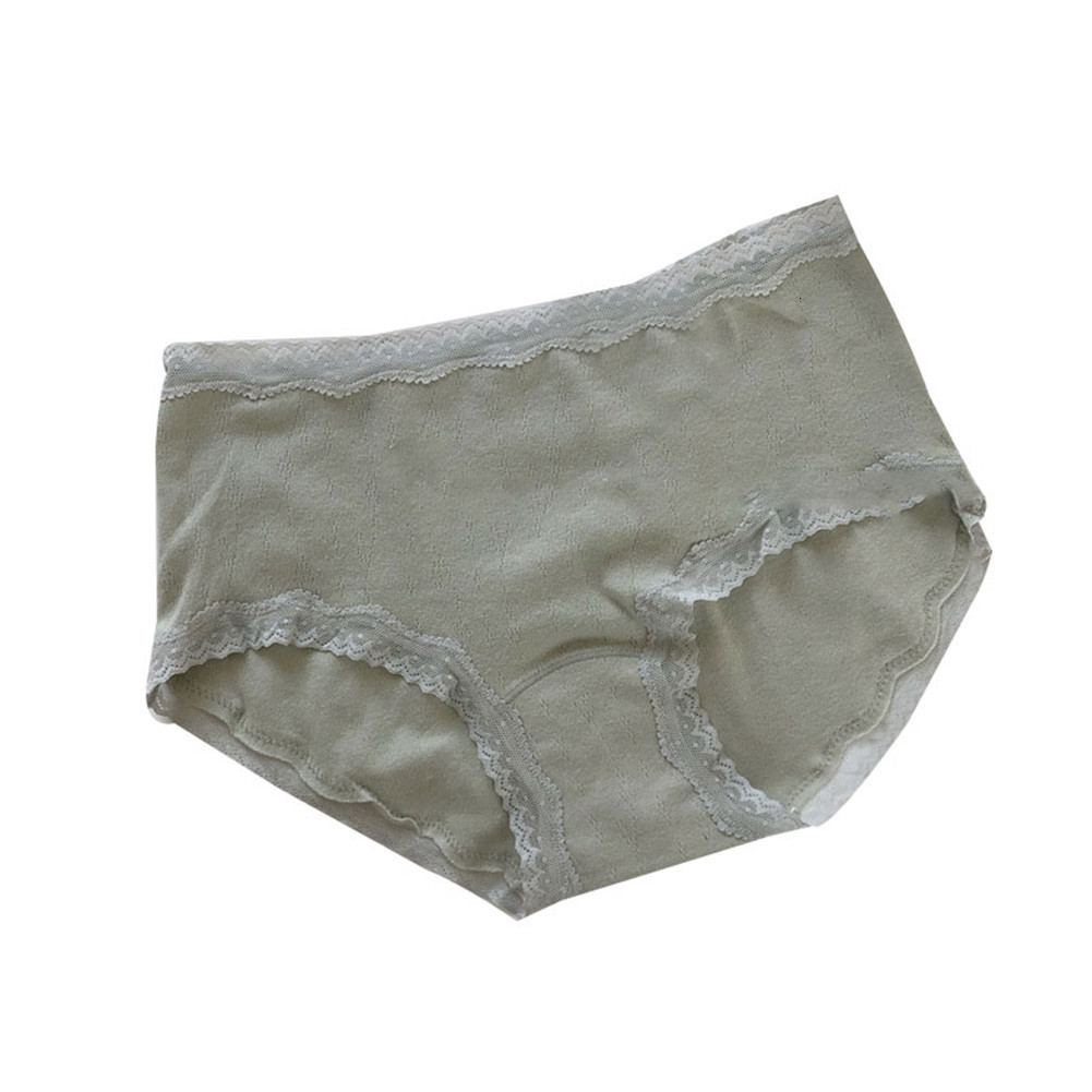 

Women's Panties 97% Cotton Panties Mid-Waist Lady Briefs Spring And Summer Thin Lace Trim Girl Panties 230420, Gray