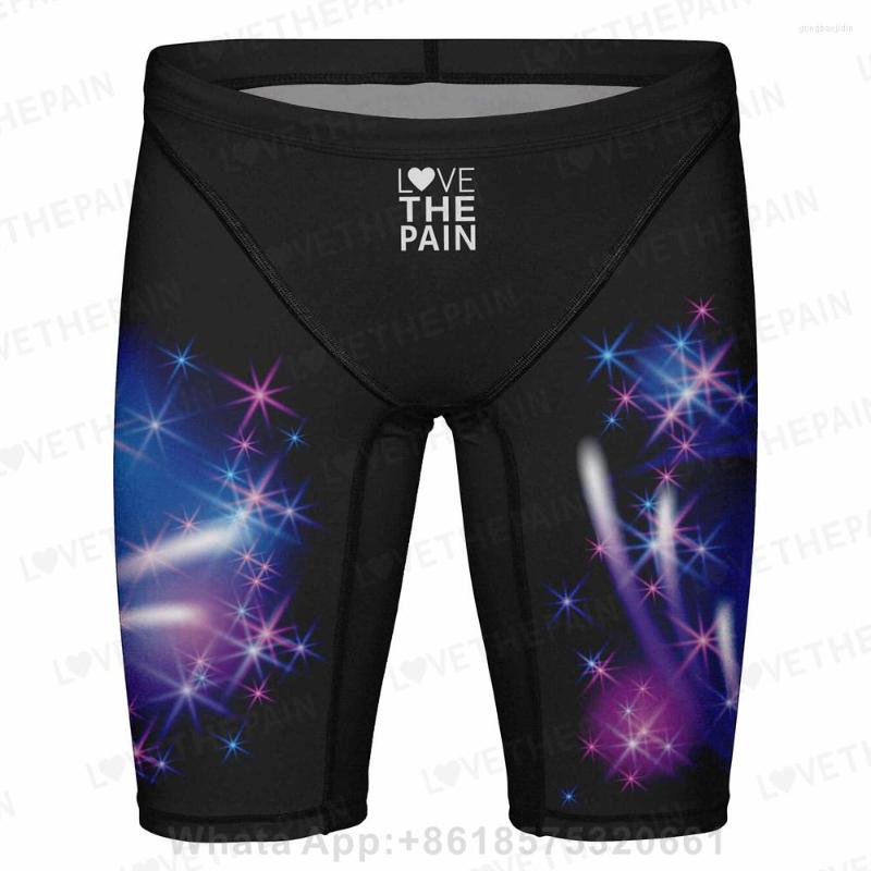 

Men's Swimwear LOVE THE PAIN Swimming Trunks Summer Men Shorts Swim Surfing Briefs Racing Performance Short Inner Lining