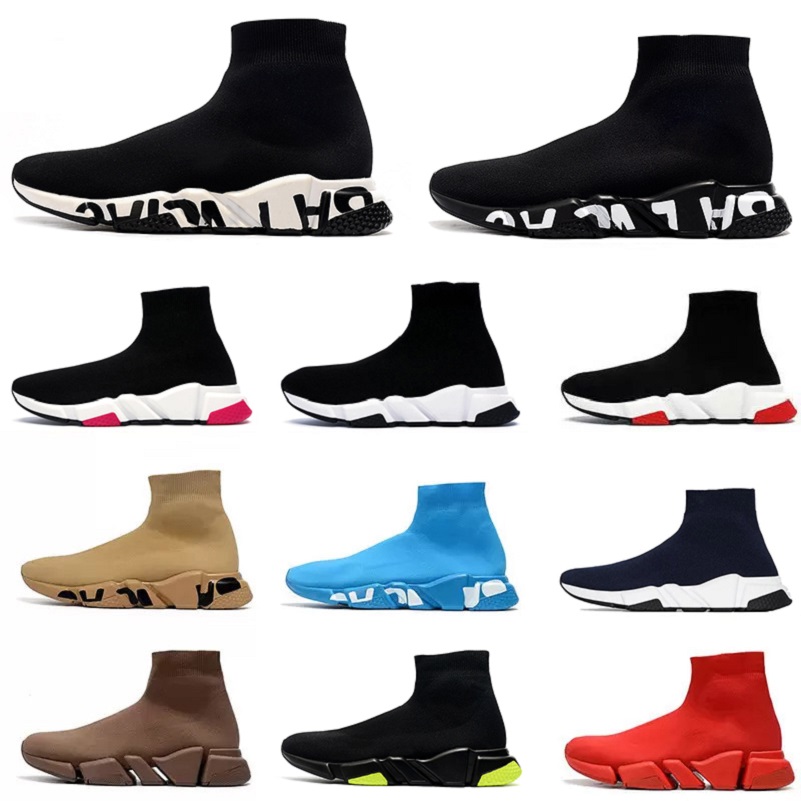 

Women Mens Designer Sock Shoes Fashion Flat Casual Socks Trainers Black White Red Beige Knit Outdoor Sports Luxury Loafers Vintage Platform Sneakers Size 36-45