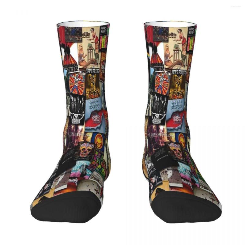 

Men's Socks In One Place Rock Hip Hop Male Mens Women Summer Stockings Printed, White