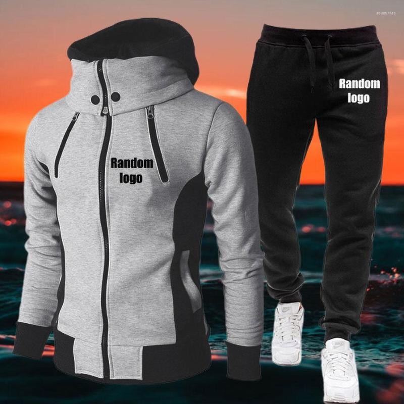 

Men's Tracksuits 2023 Men Warm Lapel Jacket Sportwear Zipper Windproof Hoodies Male Sweatshirt Sweatpants Suit 2Pcs Tracksuit Sets Winter, Pant black