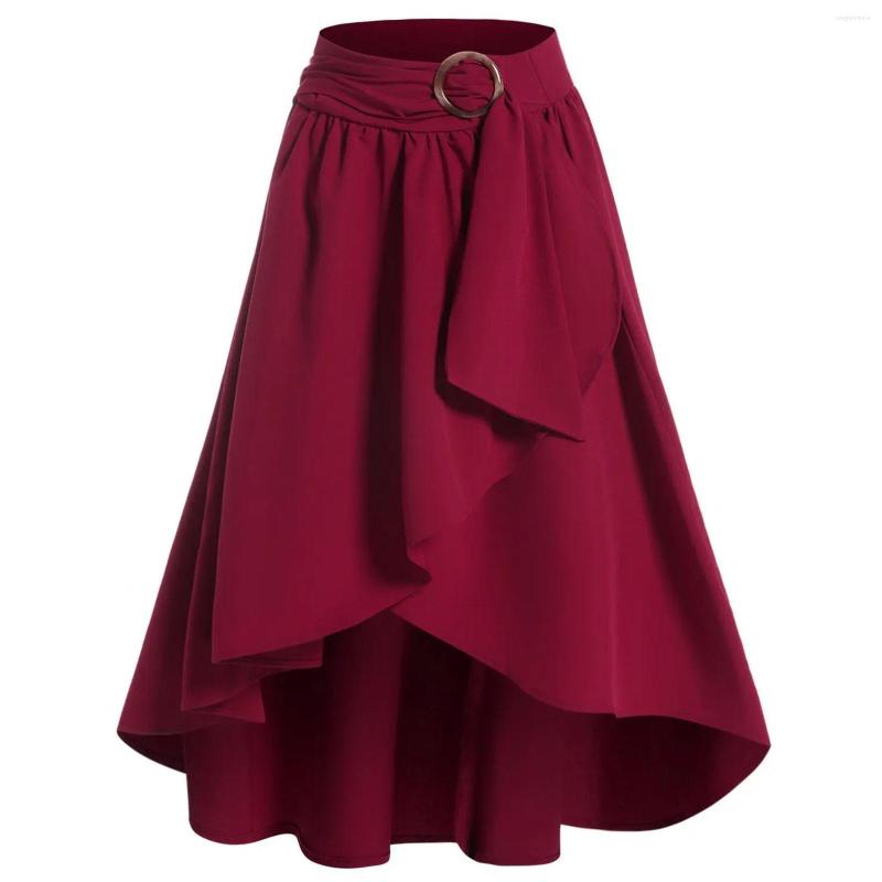 

Belts Ladies Solid Color Belt Decorative Buckle Irregular Skirt, Black