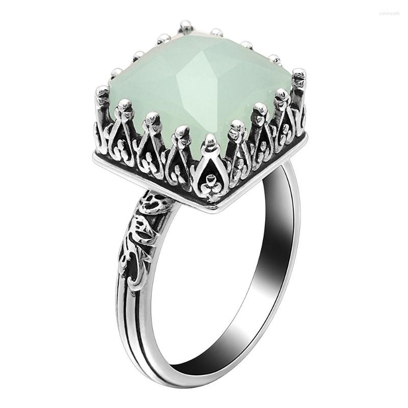 

With Side Stones Seanlov Princess Crown Rings For Women Cubic Zirconia Engagement Wedding Female Anel Accessories Vintage