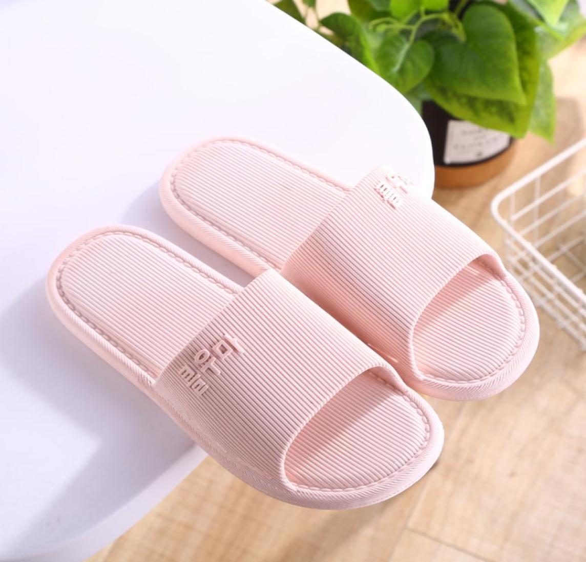 

Antiskid house moccasins for couple shower room slippers unisex indoor scuffs colorful soft sole sandal simply design home sandal 3594231, Silver