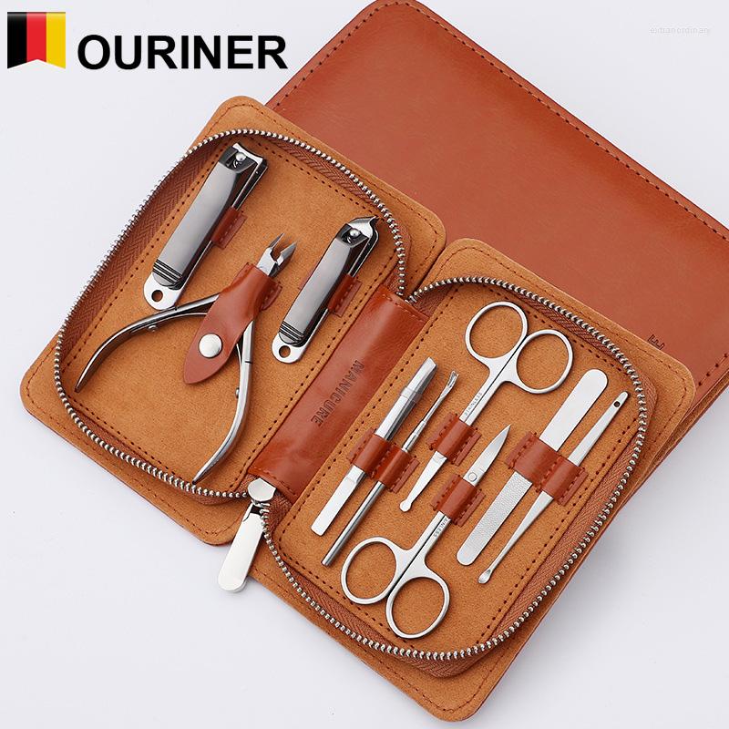 

Nail Art Kits Manicure Set 9 In 1 Full Function Kit Professional Stainless Steel Pedicure Sets With Leather Portable Case Idea Gift