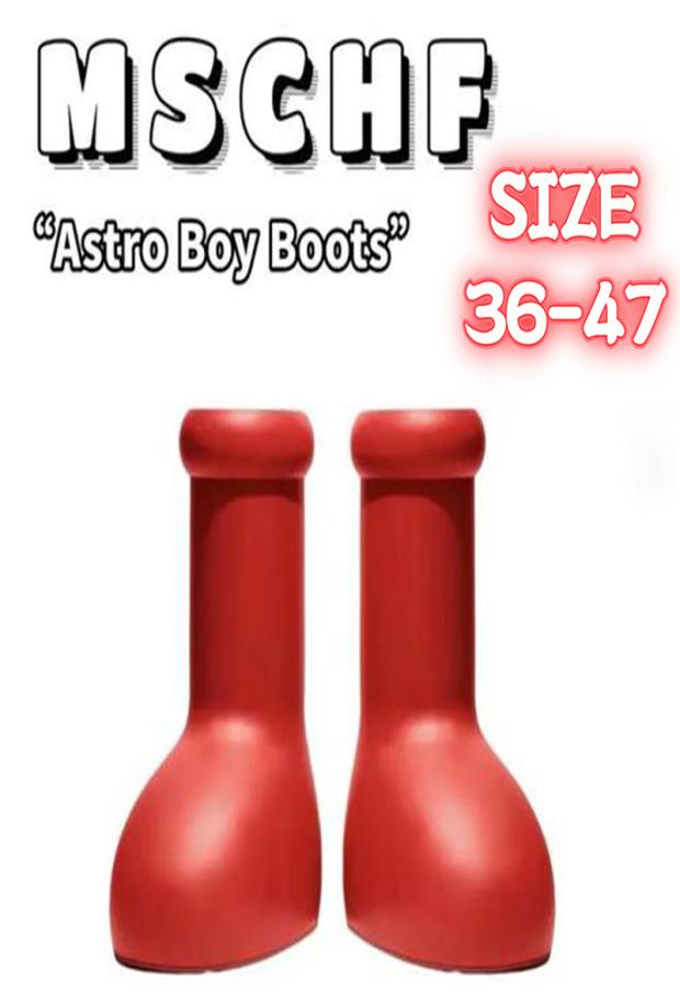 

Mschf Knee high Big Red Boots OG Astro boy cartoon Boot Fashionboots Men women Rainboots fantasy mens womens shoes into real life 3892672
