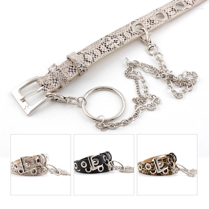 

Belts Girls Leopard Print Belt Hollowed Out Chain Premium Fashion Casual Alloy Pin Buckle Girl Jeans For Women Luxury, Black