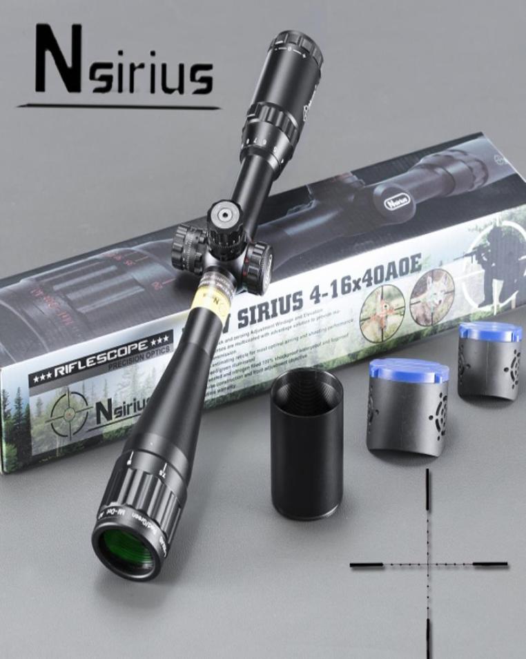 

Nsirius Precision Optics 416x40 AOE Red Green illuminated Mil Dot Rifle Scope Hunting Gun Scope with Sunshade and Mounting4469307