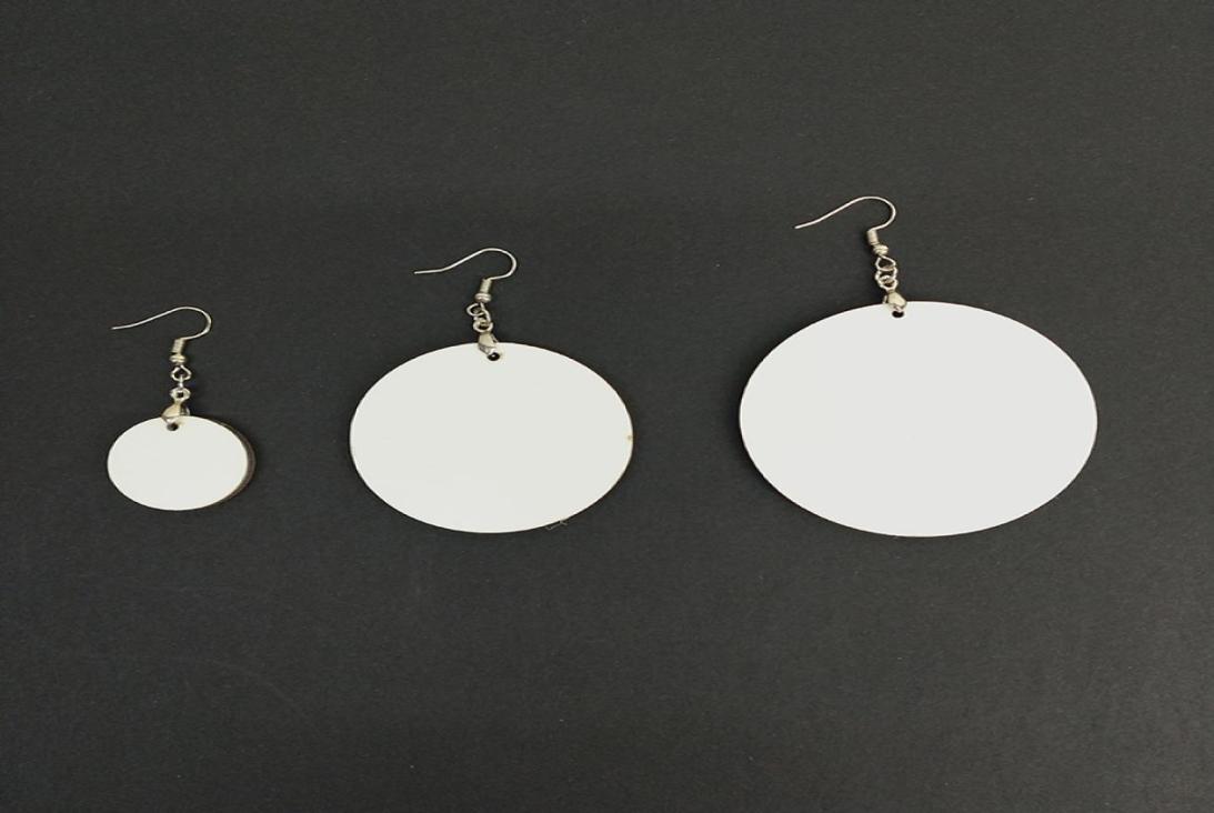 

Sublimation Earrings Fashion Accessories Blank White Pendants DIY Dangler Round Earring Handwork For Gift6912381