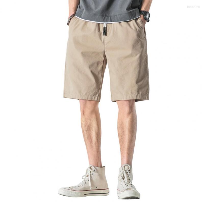 

Men's Shorts Simple Men Drawstring Moisture Wicking Summer Pure Color Loose Gym Quick-drying Sports Streetwear, Black