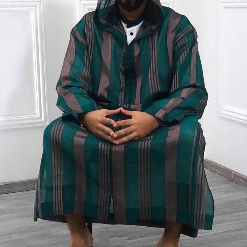 

Ethnic Clothing Jubba Thobe Men Islamic Arabic Kaftan Casual Loose Retro Robes Abaya Middle East Muslim Plus Size M-4XL