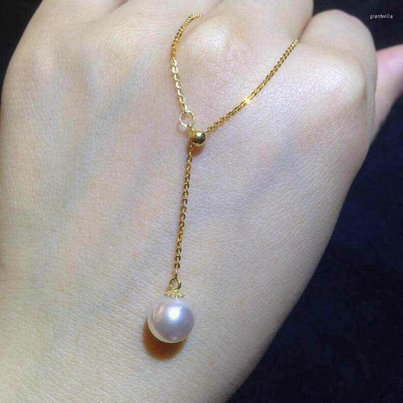 

Choker Brass With 18K Real Pearl Necklace Women Jewelry Runway Party Gown Japan Korean