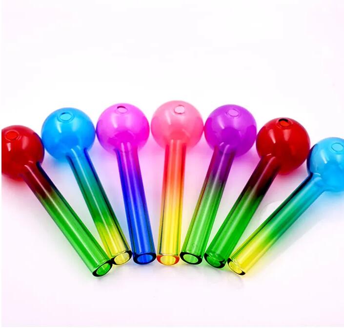

Premium Thick Pyrex Burner Pipe 4IN 6IN Colorful Glass Tube Wax Oil Burner Smoking Hand Water Pipes