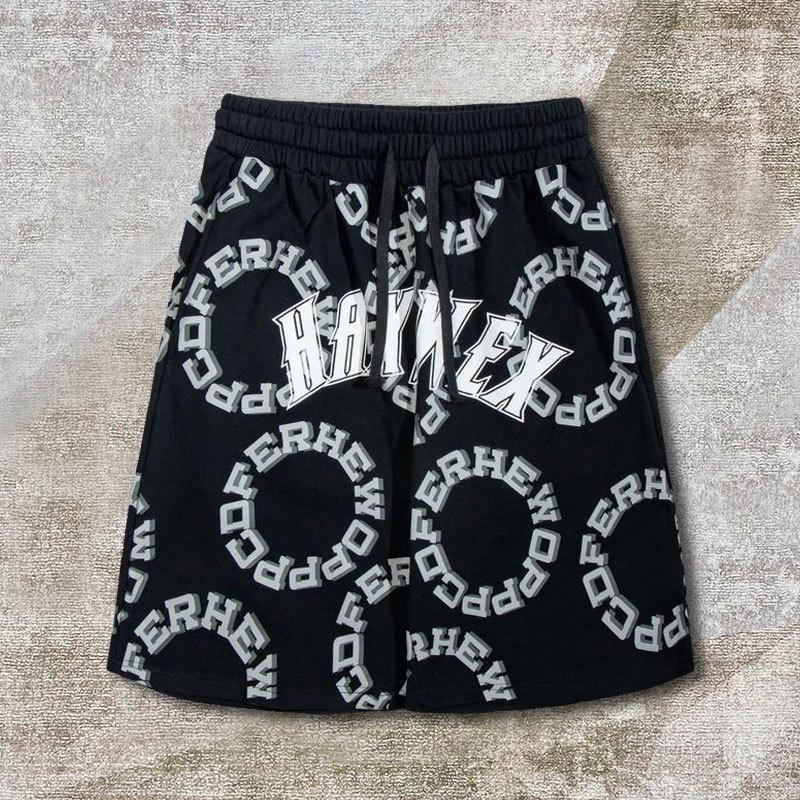 

Men's Shorts Full Print Letter Men High Quality Sweatpants 2023 Social Club Outfits Short Hombre Casual Pant Black Gray