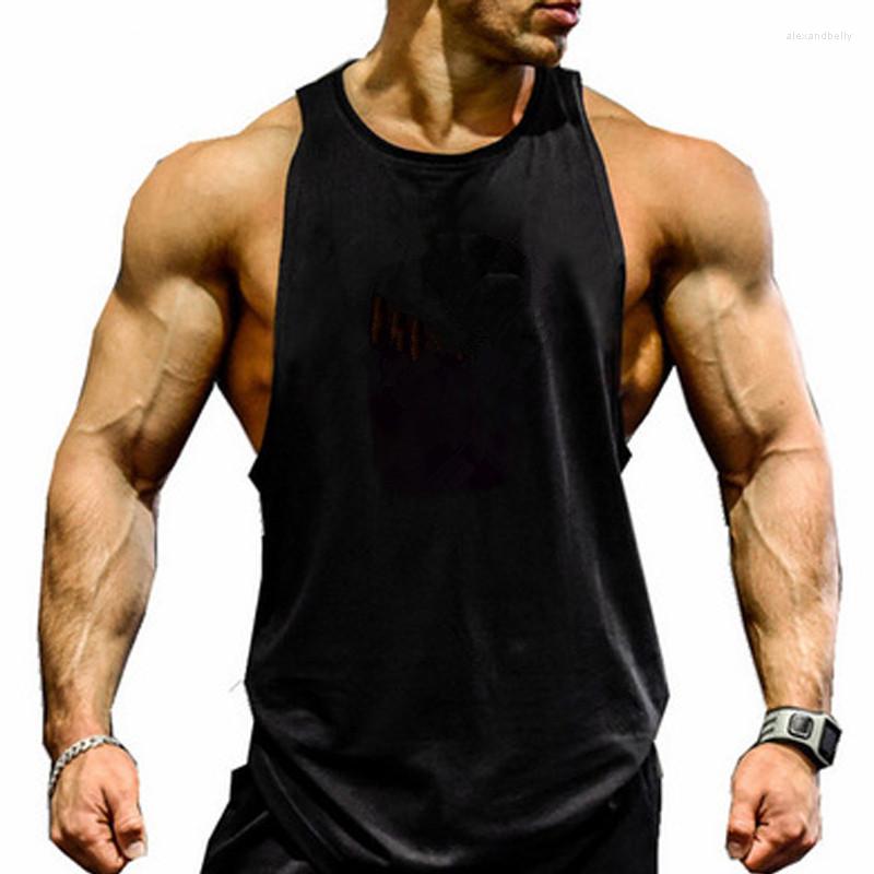 

Men's Tank Tops 2023 GYM Fashion Cotton Sleeveless Shirts Top Men Fitness Shirt Mens Singlet Bodybuilding Workout Vest