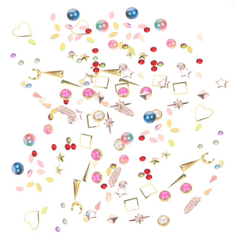 

Nail Art Decorations 9 Boxes Jewelry Accessories Gems Studs Jewels Flatback Rhinestones 3d Gold Charms Horse Eye