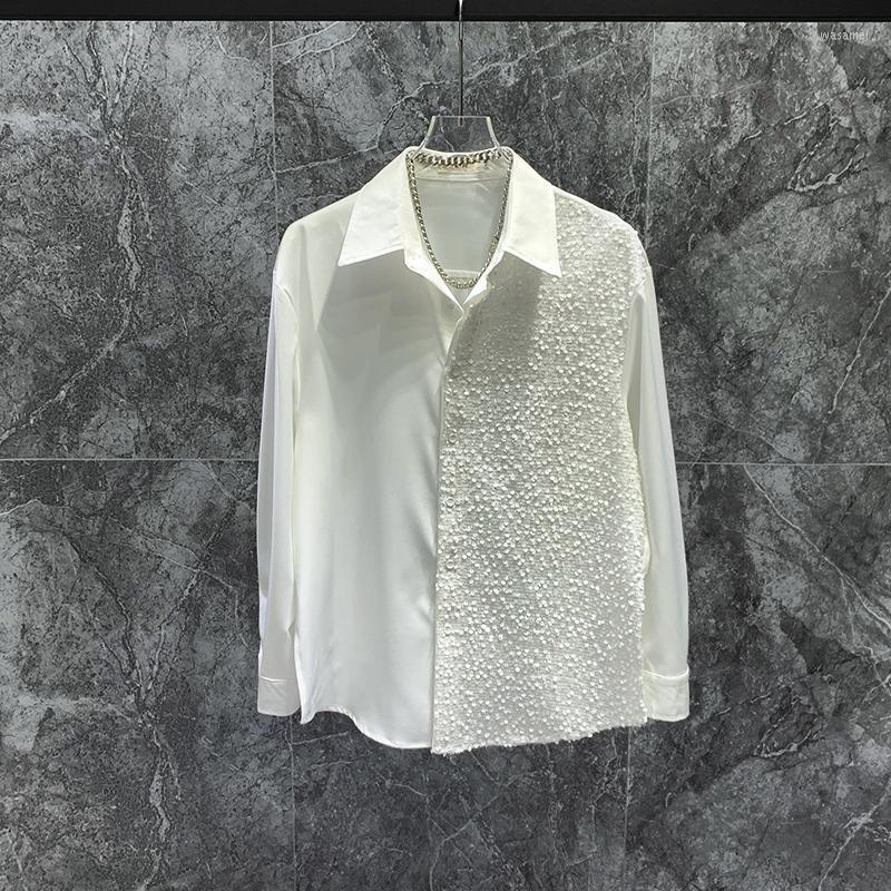 

Men's Casual Shirts Gh0691 Fashion Men's 2023 Runway Luxury European Design Party Style Clothing, Black