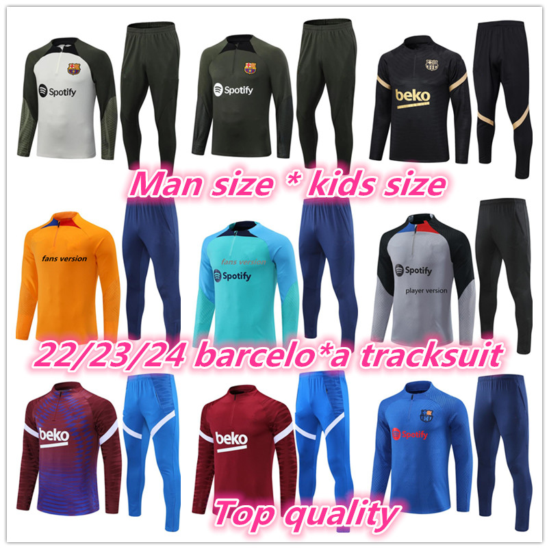 

23 24 Barcelonas adult and kids TRACKSUIT ANSU FATI Camisetas de football 22 23 barcelonas SET adult GRIEZMANN F. DE JONG TRAINING SUIT chandal futbol survetement