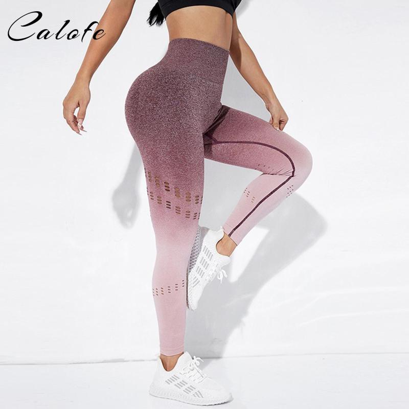 

Active Pants 2023 Hollow Out Sports Fitness Leggings Gradient Mesh High Waist Yoga Push Up Gym Women Workout, Gray 04