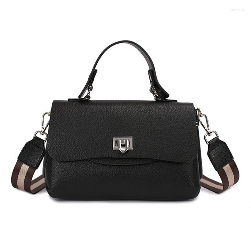 

Evening Bags Ladies Totes Fashion Genuine Leather Messenger Bag Wild Net Red Handbag Commuter Multi-layer Female, Black