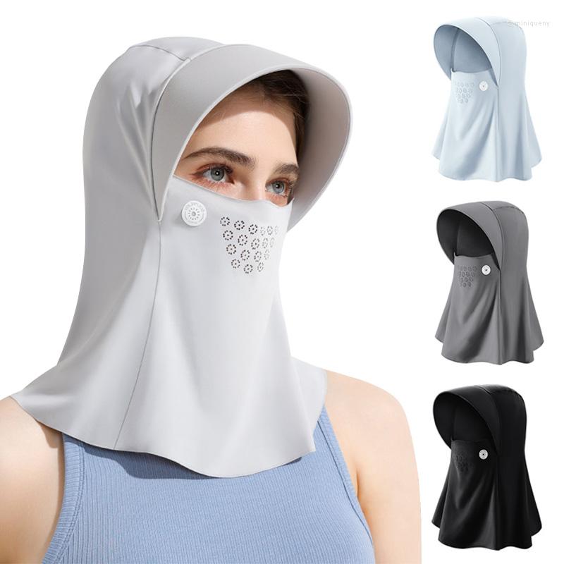 

Scarves Silk Sunscreen Mask Summer Hanging Ear Headband Outdoor Anti-Uv Quick-Drying Face Cover Scarf Breathable Integrated Headgear