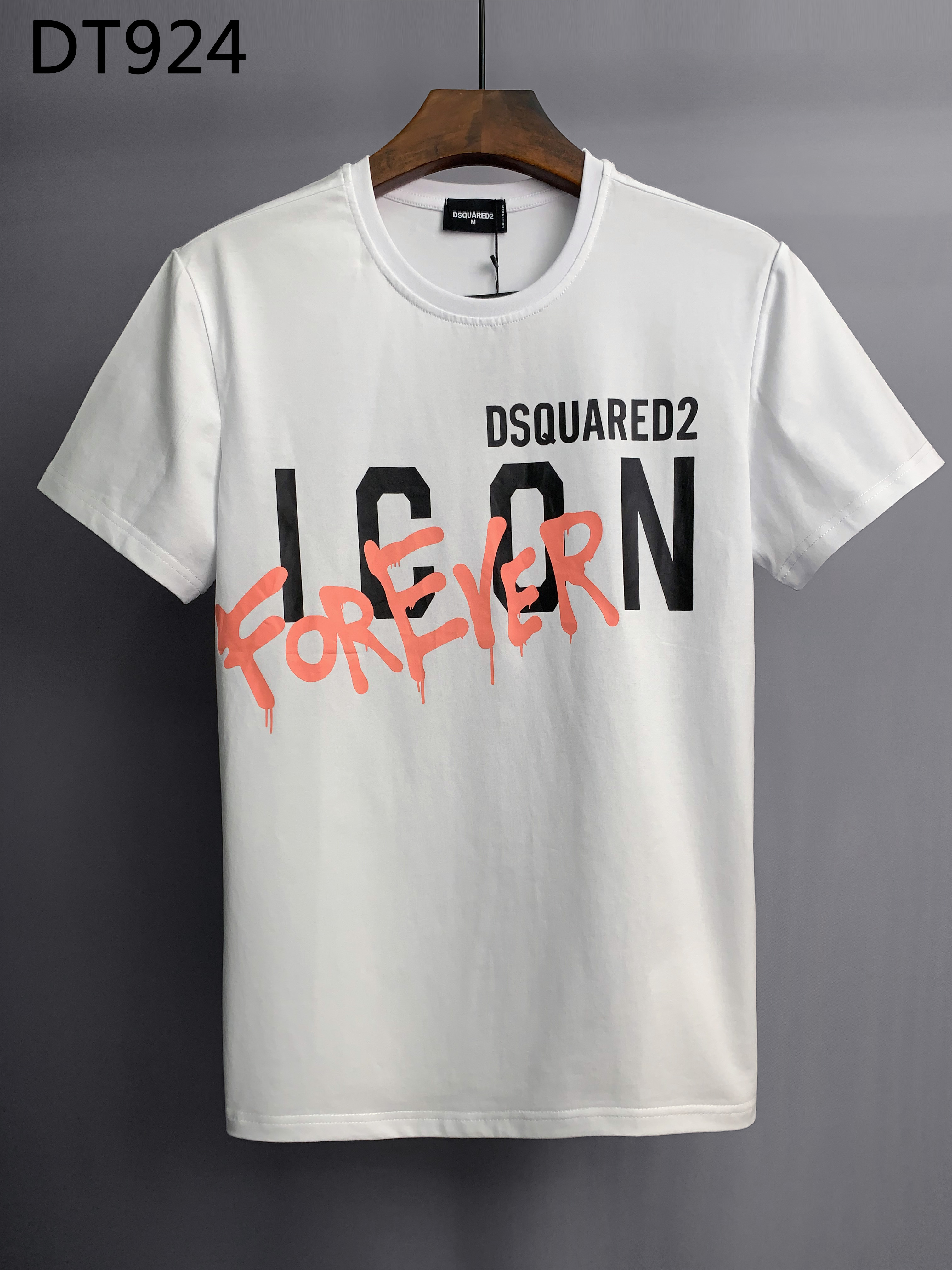 

DSQ2 ICON DSQUARED2 DSQ D2 Mens printed shirts t shirts Brand Classic Fashion Trend for Simple Street Short Sleeve DSQ 924, Darkcyan