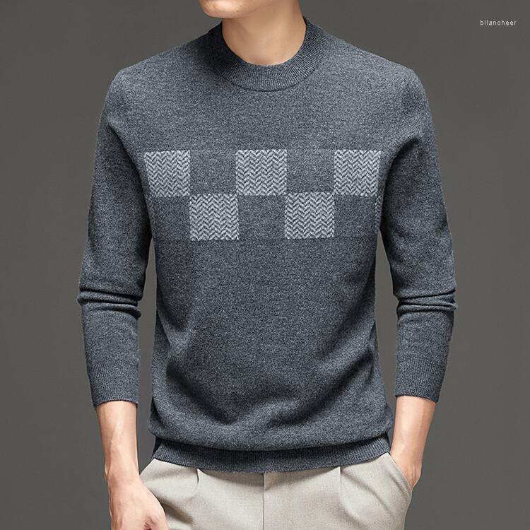 

Men' Sweaters Men Wool Knitted Pullovers 2023 Autumn Winter Man Pure O-neck, Khaki