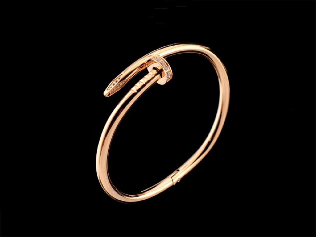Nail Bracelet Designer Bracelet Jewelry Designer for Women Titanium Steel Bangle Gold-Plated Never Fading Non-Allergic,Gold/Silver/Rose Gold with-image-922238679
