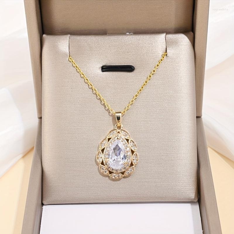 

Pendant Necklaces Lady Fashion Necklace Water Drop Personality Lady's Birthday Gift Wedding Jewelry Anniversary