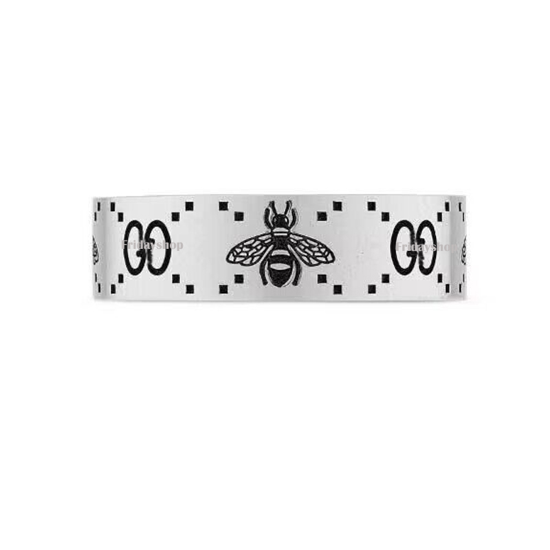 

Designer jewelry rings Silver Plated Bee Band Ring Personalized Fashion Simple Style Couple