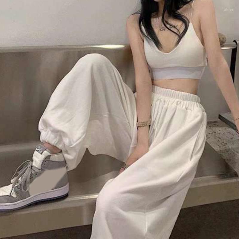 

Women's Two Piece Pants Oversize Women White Jogging Sweatpants Korean Fashion Sports Casual Harajuku Wide Joggers Trousers Ankle-length, Grey top grey pant