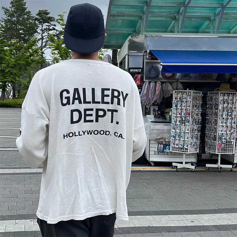 

Designer Clothing Hoodies Fashion Streetwear Galleryes Depts Waffle Letter High Street Loose Cotton T-shirt Bottom Shirt Men Women Rock Sweatshirts Hip hop, Shipping fee