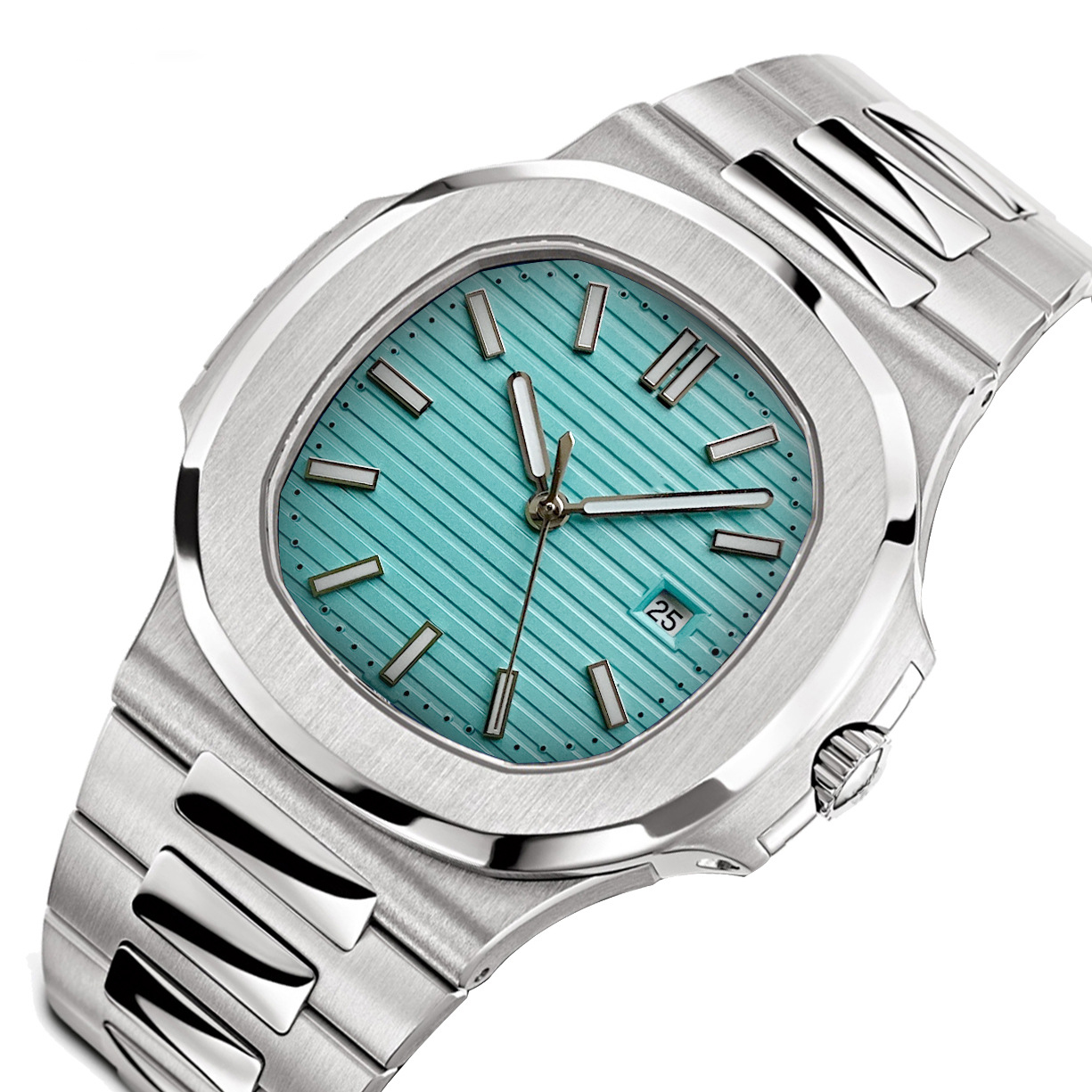 

mens watch quality automatic mechanical stainless steel strap waterproof luminous, Colour 11