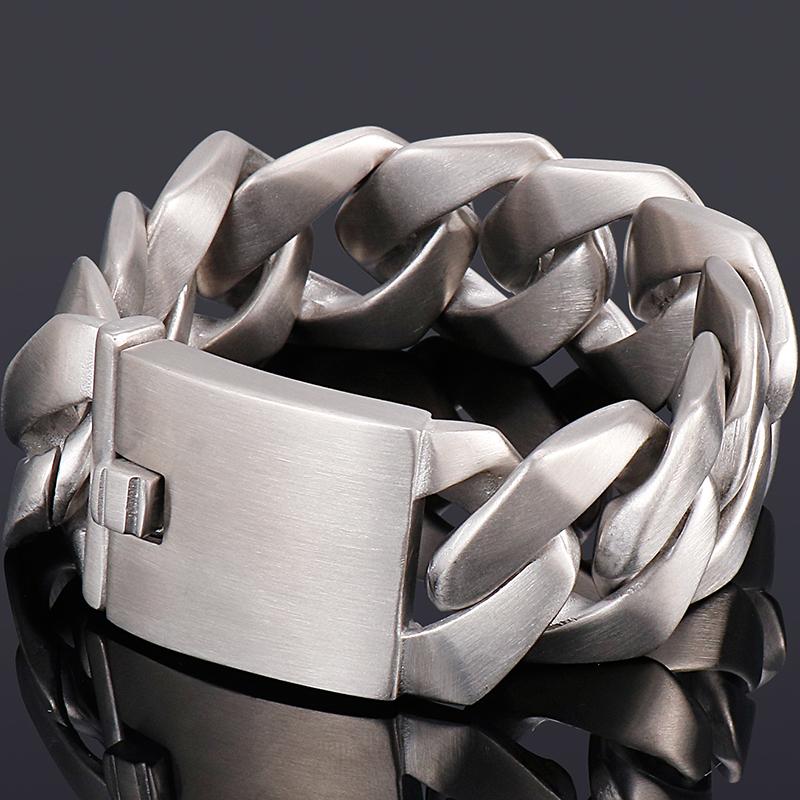 

Link Bracelets Chain 2023 Bracelet Men Arrivals Matter Polished Stainless Steel 26MM Curb Cuban Men's Masculine Wristband Handles