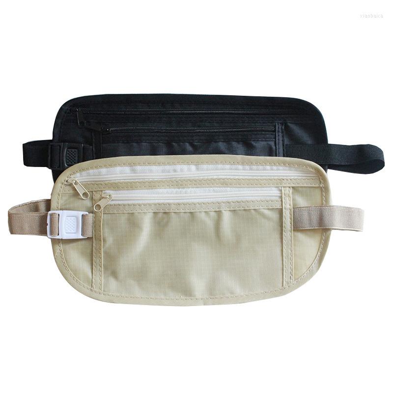 

Waist Bags Invisible Travel Packs Pouch For Passport Money Belt Bag Hidden Security Wallet Gift Chest Pack, Black