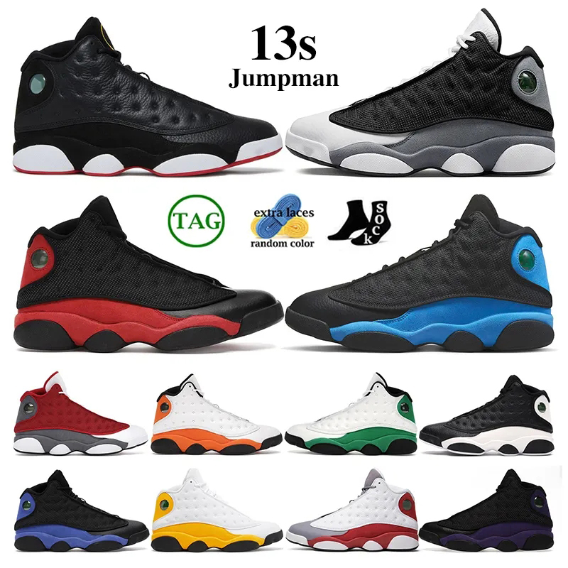 

13 13s Basketball ShOes Black Flint Bred University Blue French Blue Navy Chicago Black Cat He Got Game Del Sol Aurora Green Hyper Royal Playground trainers Sneakers