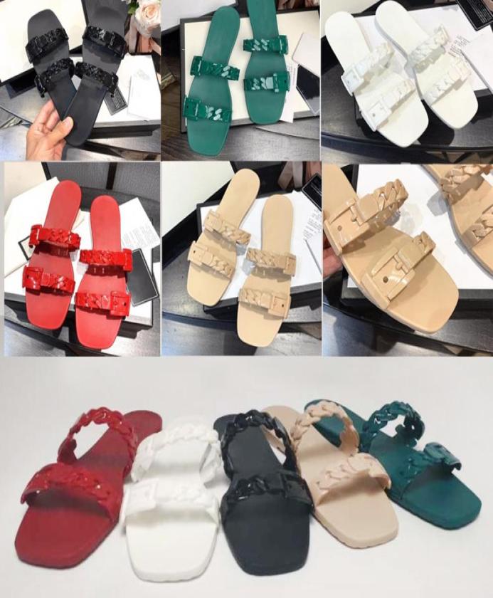 

Top luxurys Jelly Slippers Sandals Slides Quality Sandals Designe Shoes Slippers Flip Flops Womens Slides Casual slipper with7242247, Red