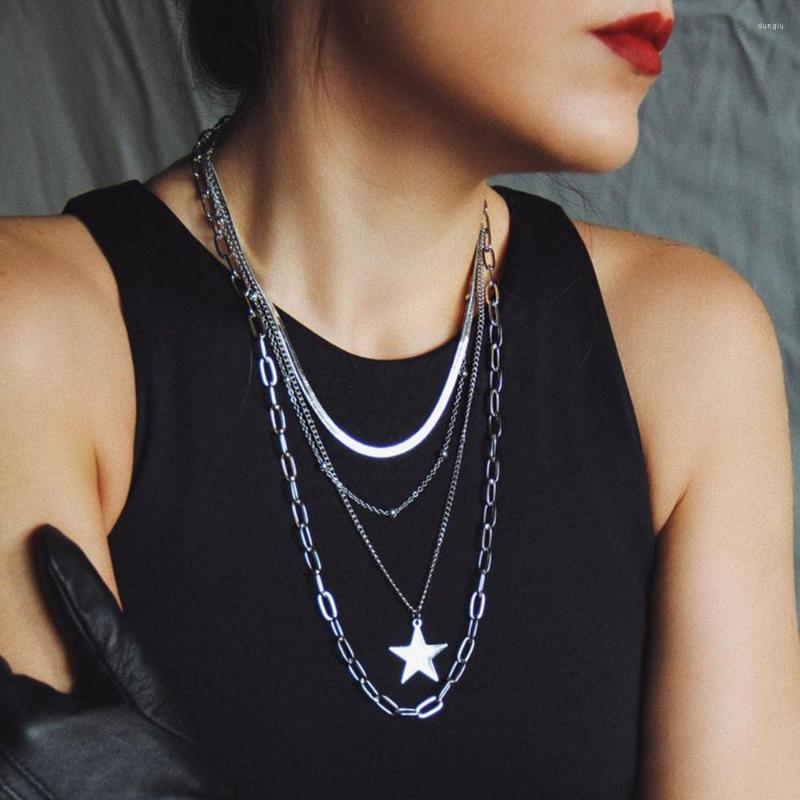 

Chains 2023 Fashion Multilayer Necklace Bohemian Style Simple Korean Geometric Long Jewelry Factory Direct Sales