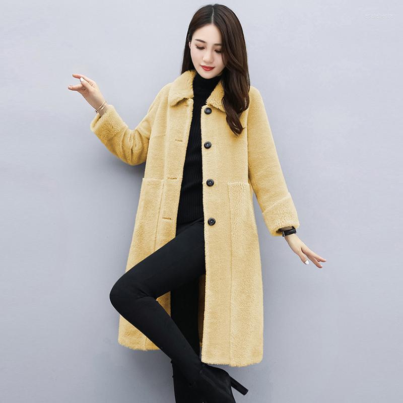 

Women' Fur Winter Warm Faux Coat Women Single Breasted Teddy Jacket Ladies Plush Outwear 2023 Spring Long, Khaki