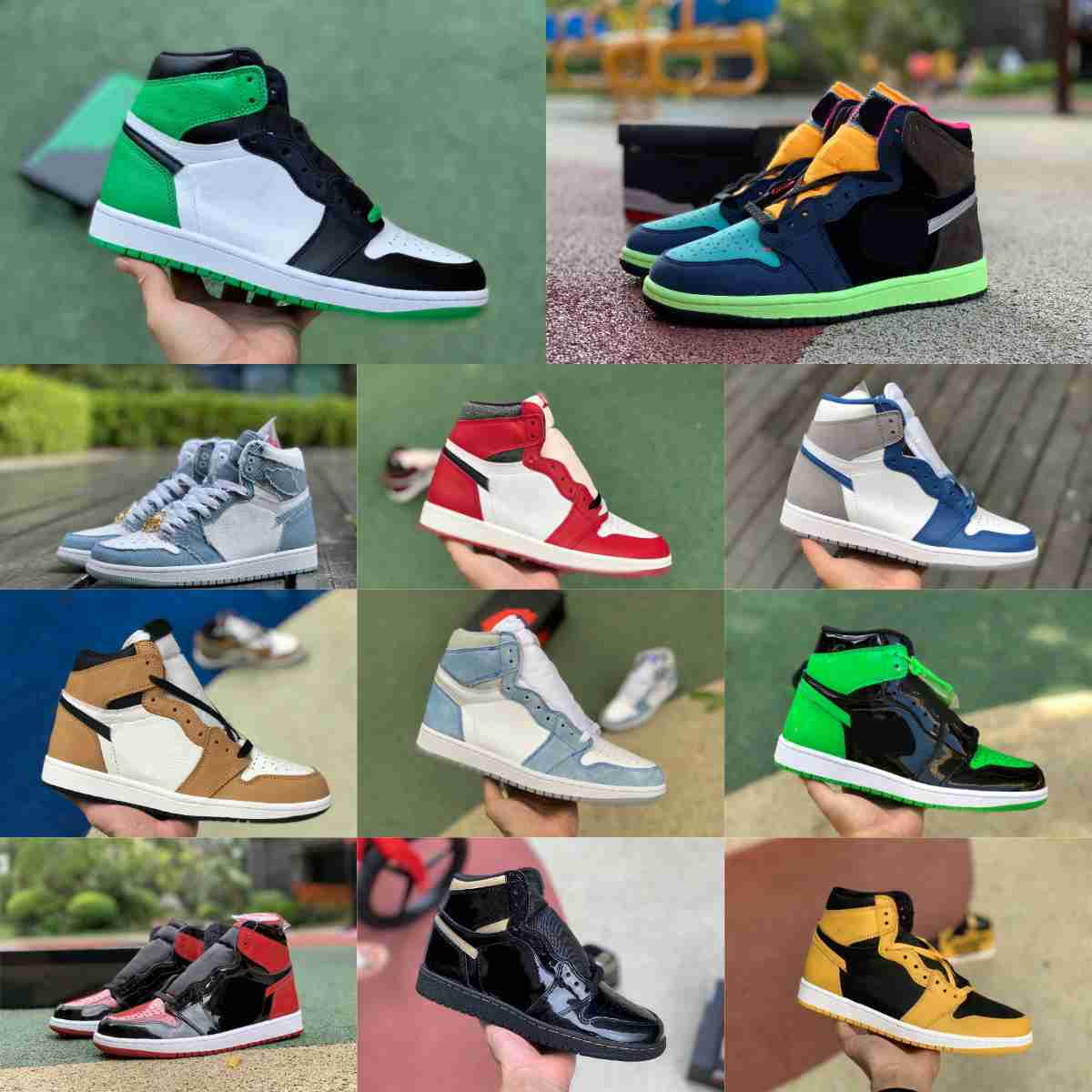 

Chicago Lost Found Jumpman 1 1s Basketball Shoes Bred Patent Hyper Royal Bio Hack Dark Marina True Blue Pine Green Stage Haze Denim Designer Sports Sneakers S5, Please contact us