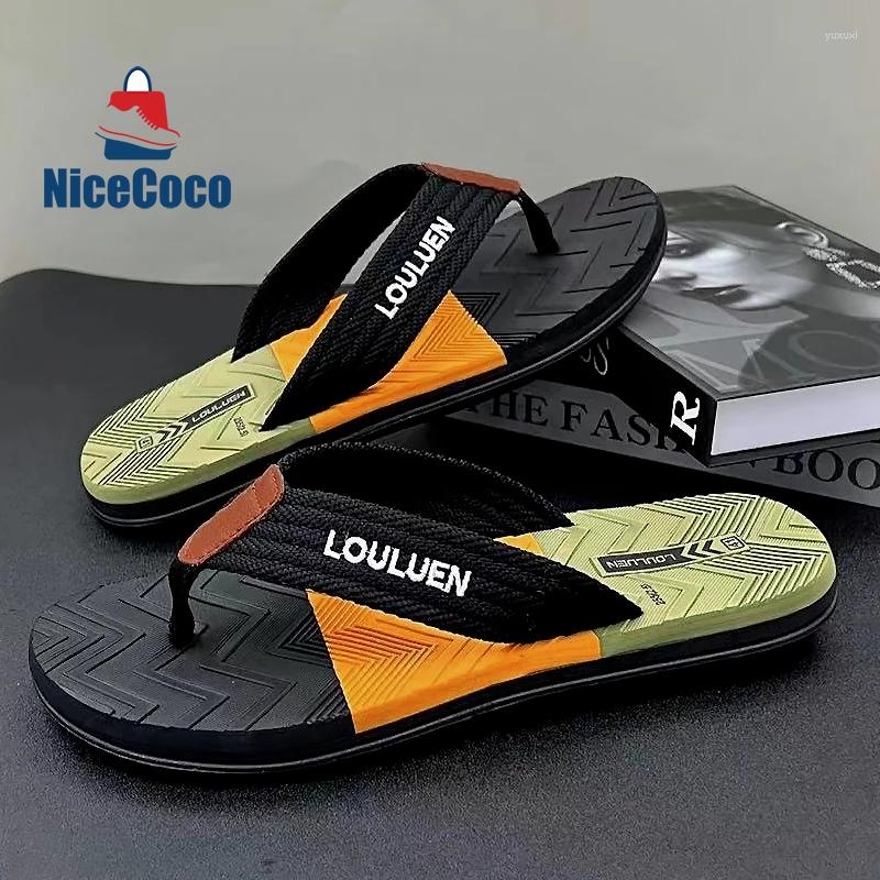 

Slippers Flip Flop Men High Quality Non-Slip Outdoor Beach Flops Flat Casual Chinelo Masculino 323, Yfl-216-heise