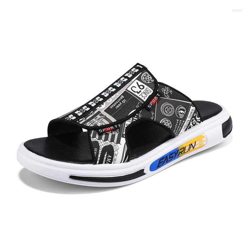 

Slippers 2023 Summer Men Sandals Luxury Designer Slipper Mens Flip Flops Fashion Casual Beach Man Slides Outdoor Male, Yellow