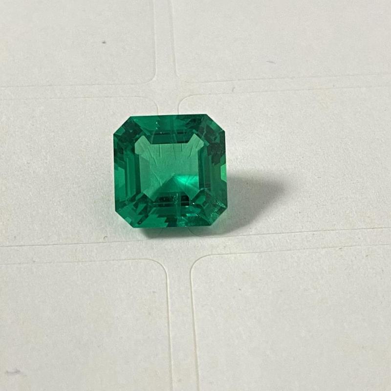 

Loose Gemstones Meisidian Lab Created Price 12x12mm 6.5 Carat Asscher Cut Colombia Green Emerald Stone