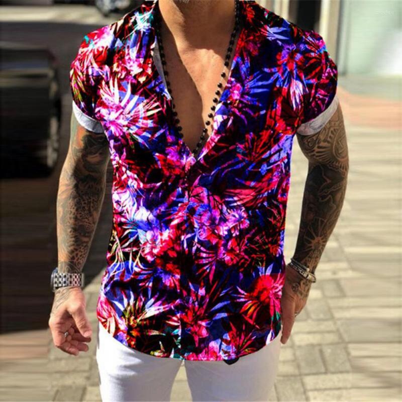 

Men's Casual Shirts Novel Men Summer Top Single-breasted Buttons Lapel Colorfast Shirt Breathable Male Clothing, White