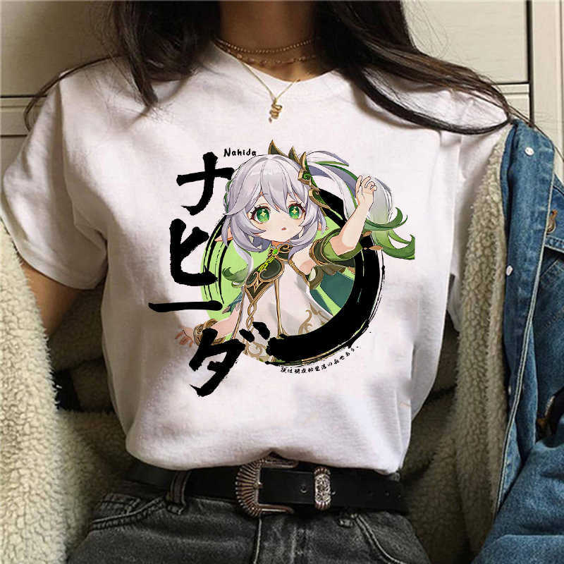 

Women's T-Shirt Y2k Female Genshin Impact T Shirt Kawaii Hu Tao Graphic Tees Xiao Kaedehara Kazuha Tshirt Hip Hop Tops Harajuku Tshirt Women Z0418, Kong