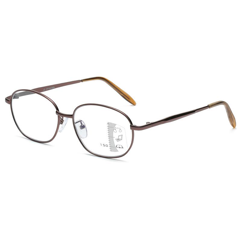

Sunglasses Vintage Brown Frame Anti-blue Progressive Multifocal Reading Glasses Smart Zoom Elderly Eyewear Men Protable Presbyopic
