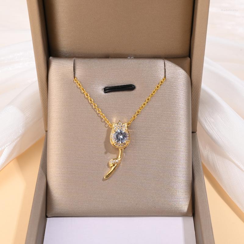

Pendant Necklaces Women's Fashion Rose Necklace Birthday Gift Wedding Jewelry Anniversary Mother's Day