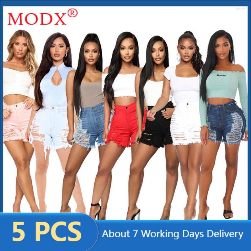 

Women' Shorts MOXD 5PCS Wholesale Bulk Items Denim Women Summer High Waisted Hollow Out Woman Casual Fashion Y2k Short Jeans M4342, Black